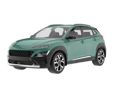 Realistic SUV isolated on white background. 3d rendering - illustration