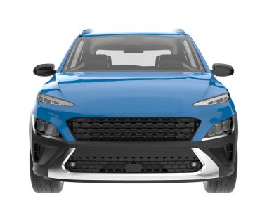 Realistic SUV isolated on white background. 3d rendering - illustration