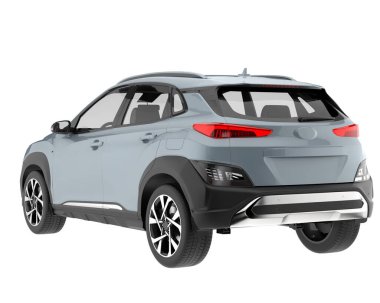 Realistic SUV isolated on white background. 3d rendering - illustration