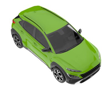 Realistic SUV isolated on white background. 3d rendering - illustration