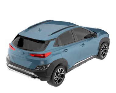 Realistic SUV isolated on white background. 3d rendering - illustration