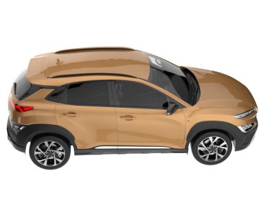 Realistic SUV isolated on white background. 3d rendering - illustration