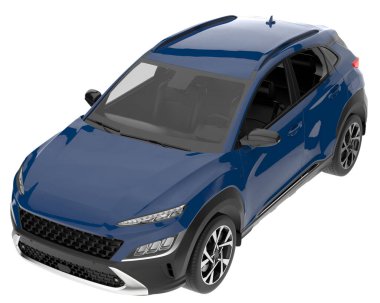 Realistic SUV isolated on white background. 3d rendering - illustration