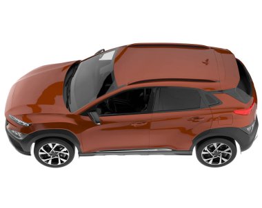 Realistic SUV isolated on white background. 3d rendering - illustration