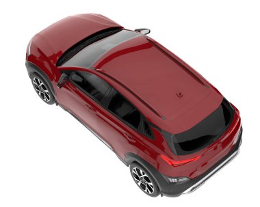 Realistic SUV isolated on white background. 3d rendering - illustration