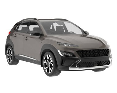 Realistic SUV isolated on white background. 3d rendering - illustration