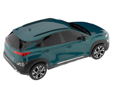 Realistic SUV isolated on white background. 3d rendering - illustration