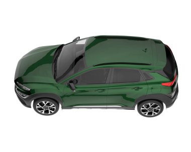 Realistic SUV isolated on white background. 3d rendering - illustration