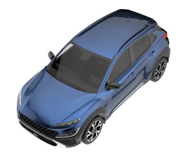 Realistic SUV isolated on white background. 3d rendering - illustration