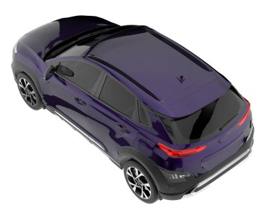 Realistic SUV isolated on white background. 3d rendering - illustration