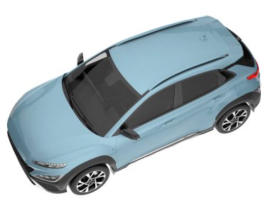 Realistic SUV isolated on white background. 3d rendering - illustration