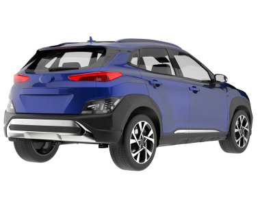 Realistic SUV isolated on white background. 3d rendering - illustration