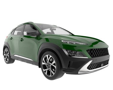 Realistic SUV isolated on white background. 3d rendering - illustration