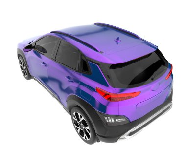 Realistic SUV isolated on white background. 3d rendering - illustration