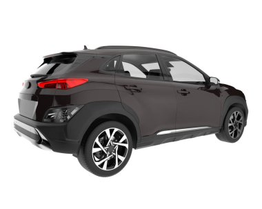 Realistic SUV isolated on white background. 3d rendering - illustration