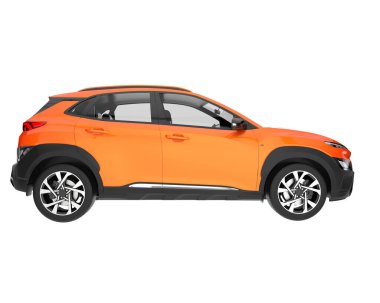 Realistic SUV isolated on white background. 3d rendering - illustration