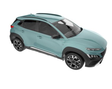 Realistic SUV isolated on white background. 3d rendering - illustration