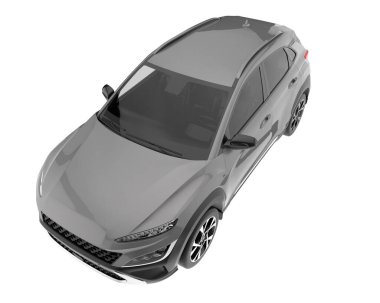 Realistic SUV isolated on white background. 3d rendering - illustration