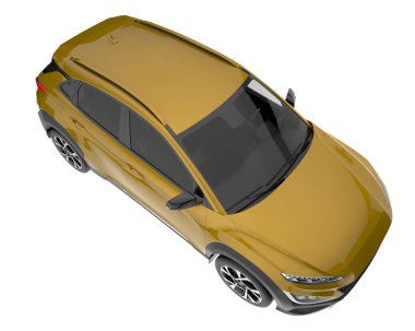 Realistic SUV isolated on white background. 3d rendering - illustration