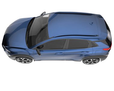 Realistic SUV isolated on white background. 3d rendering - illustration