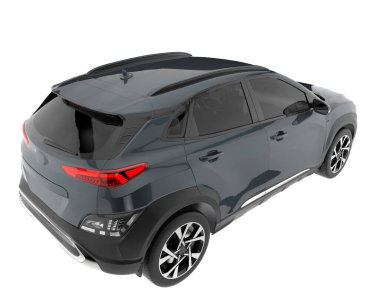 Realistic SUV isolated on white background. 3d rendering - illustration