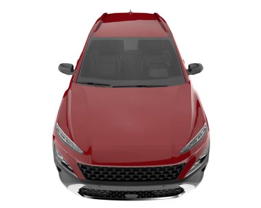 Realistic SUV isolated on white background. 3d rendering - illustration