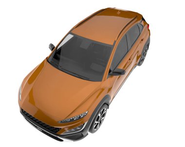 Realistic SUV isolated on white background. 3d rendering - illustration