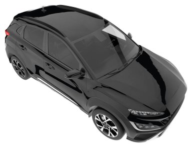 Realistic SUV isolated on white background. 3d rendering - illustration