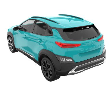 Realistic SUV isolated on white background. 3d rendering - illustration