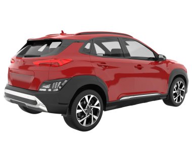 Realistic SUV isolated on white background. 3d rendering - illustration