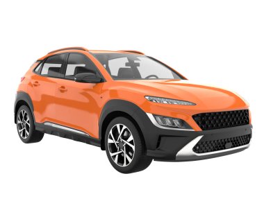 Realistic SUV isolated on white background. 3d rendering - illustration