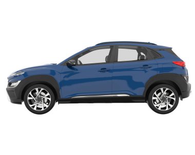 Realistic SUV isolated on white background. 3d rendering - illustration