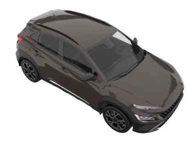 Realistic SUV isolated on white background. 3d rendering - illustration