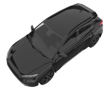 Realistic SUV isolated on white background. 3d rendering - illustration