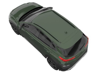 Realistic SUV isolated on white background. 3d rendering - illustration