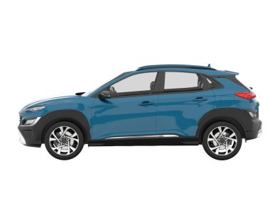 Realistic SUV isolated on white background. 3d rendering - illustration