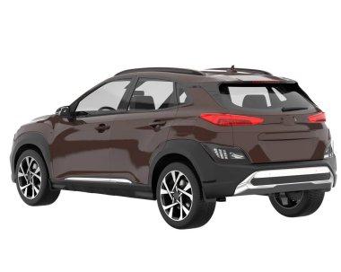 Realistic SUV isolated on white background. 3d rendering - illustration