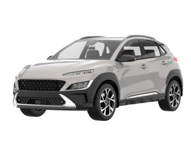 Realistic SUV isolated on white background. 3d rendering - illustration