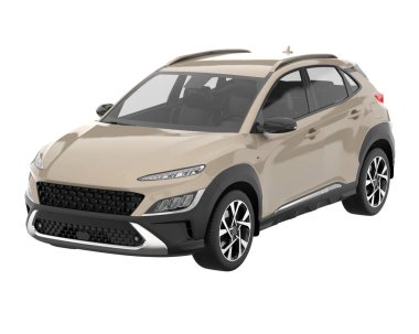 Realistic SUV isolated on white background. 3d rendering - illustration