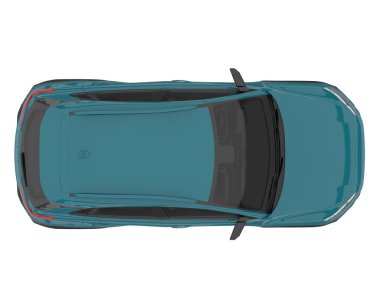 Realistic SUV isolated on white background. 3d rendering - illustration