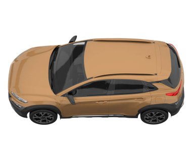 Realistic SUV isolated on white background. 3d rendering - illustration