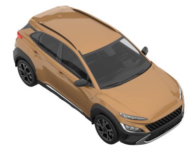 Realistic SUV isolated on white background. 3d rendering - illustration