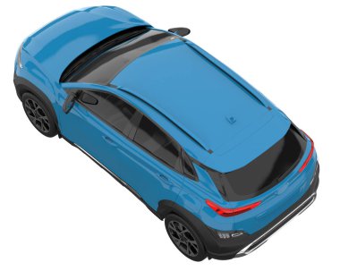 Realistic SUV isolated on white background. 3d rendering - illustration