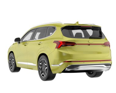 Realistic SUV isolated on white background. 3d rendering - illustration