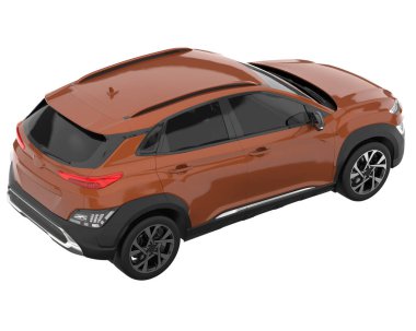 Realistic SUV isolated on white background. 3d rendering - illustration