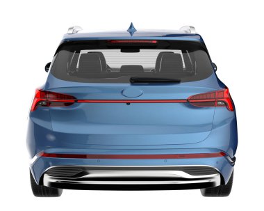 Realistic SUV isolated on white background. 3d rendering - illustration