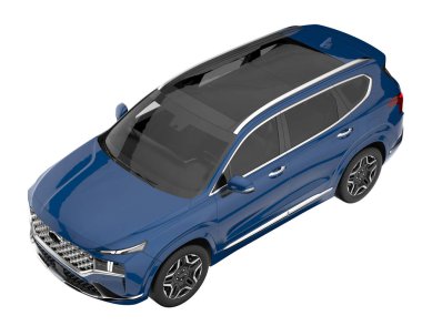 Realistic SUV isolated on white background. 3d rendering - illustration