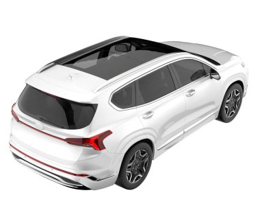 Realistic SUV isolated on white background. 3d rendering - illustration