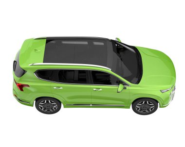 Realistic SUV isolated on white background. 3d rendering - illustration