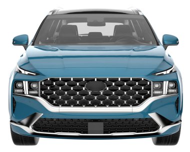 Realistic SUV isolated on white background. 3d rendering - illustration